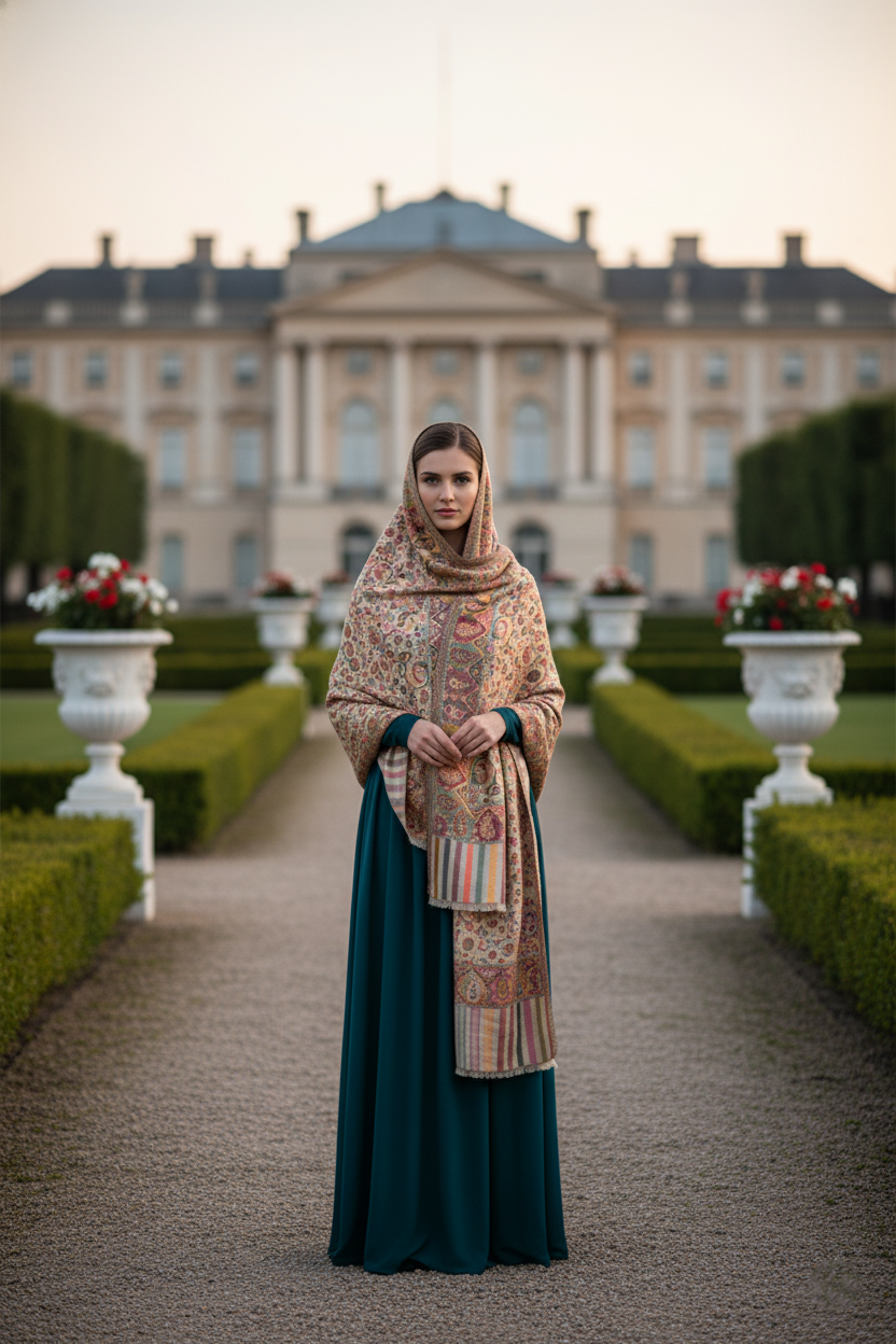 Shām-e-Zarrīn - Pure Kashmiri Pashmina Shawl