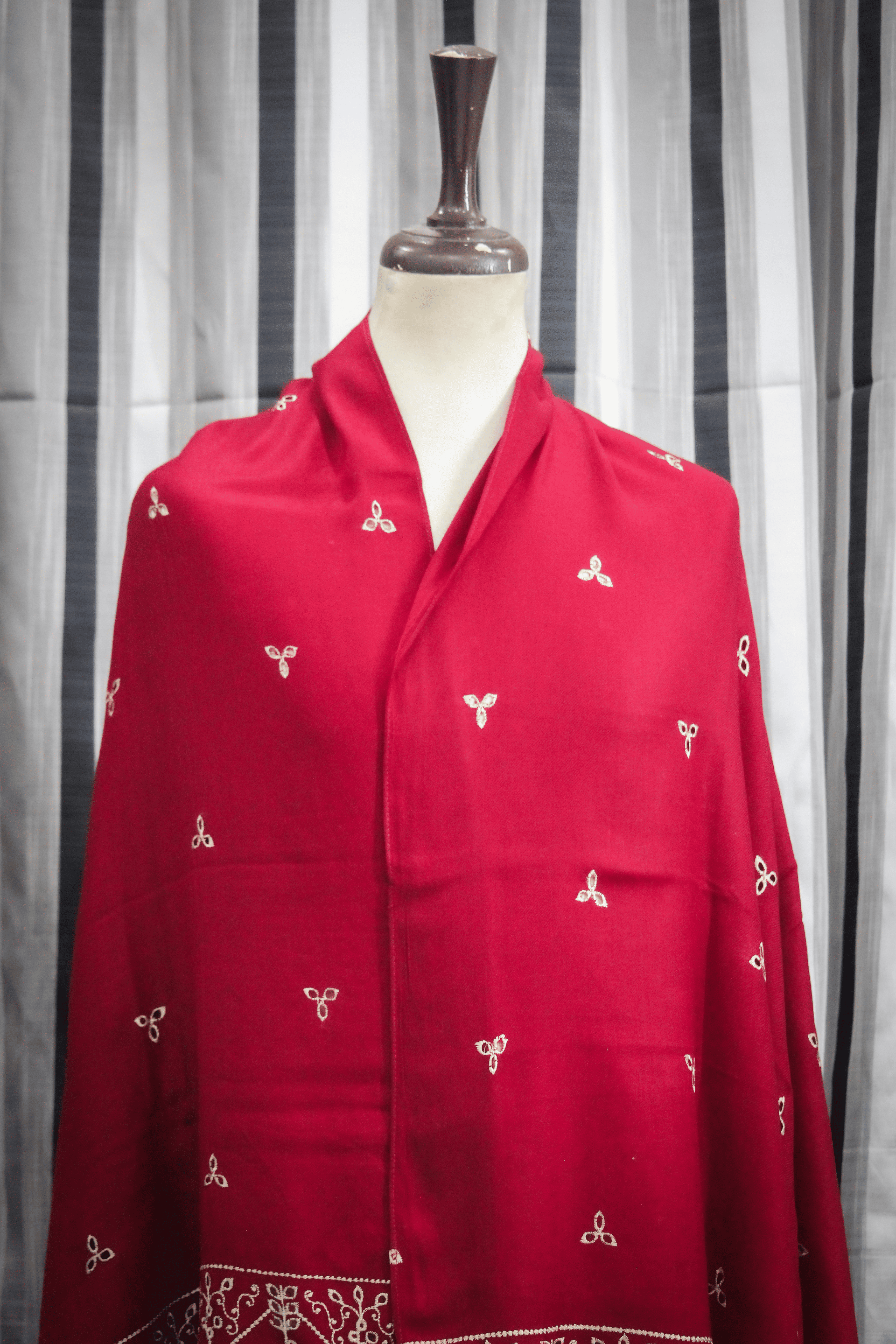 Gulzar-e-Laal Shawl: The Red Garden Tapestry